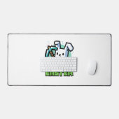 Happy Easter Bunny Pixel Game Gaming Gamer Boys Ki デスクマット (キーボード&マウス)