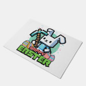 Happy Easter Bunny Pixel Game Gaming Gamer Boys Ki ドアマット (アングル)