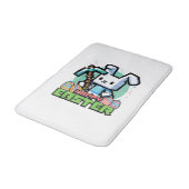 Happy Easter Bunny Pixel Game Gaming Gamer Boys Ki バスマット (アングル)
