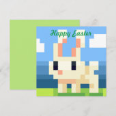 Happy Easter bunny pixelart, Pixel Art  シーズンカード (正面/裏面)