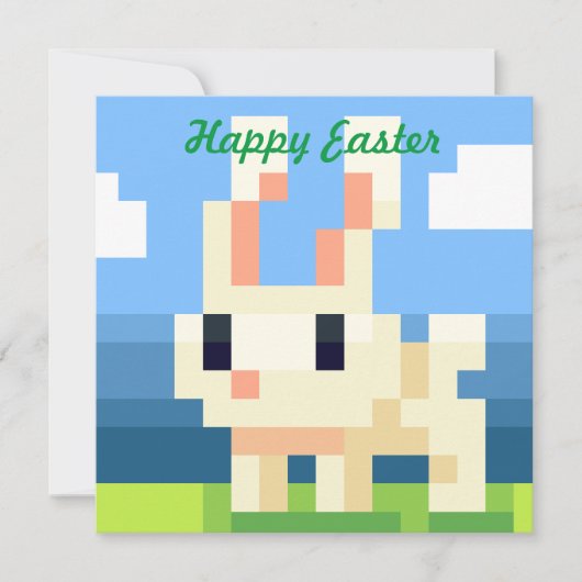 Happy Easter bunny pixelart, Pixel Art  シーズンカード (正面)