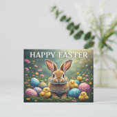 Happy Easter Bunny Postcard ポストカード (スタンド正面)