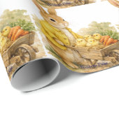 Happy Easter Bunny Rabbit Baby Shower ラッピングペーパー (ロールコーナー)