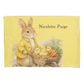 Happy Easter Bunny Rabbit Baby Shower Gift 枕カバー (正面)
