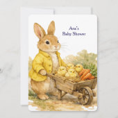 Happy Easter Bunny Rabbit Baby Shower Invitation 招待状 (正面)