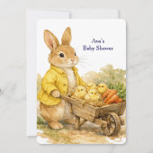 Happy Easter Bunny Rabbit Baby Shower Invitation 招待状 (正面)