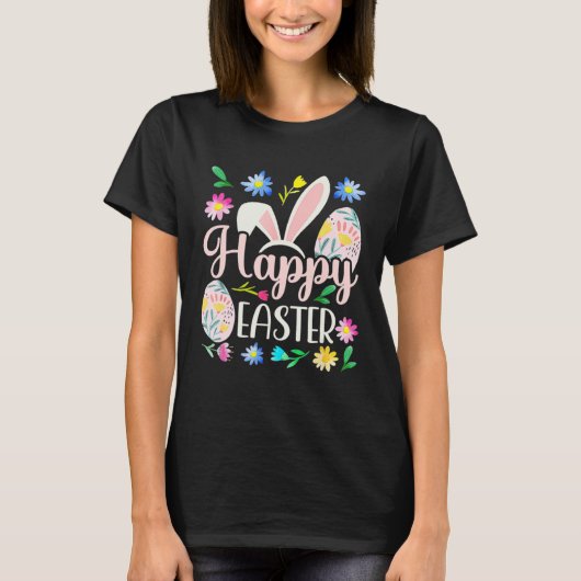 Happy Easter Bunny Rabbit Face  Easter Day Women G Tシャツ (正面)