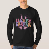 Happy Easter Bunny Rabbit Face Funny Easter Day Wo Tシャツ (正面)