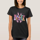 Happy Easter Bunny Rabbit Face Funny Easter Day Wo Tシャツ (正面)