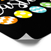 Happy easter bunny rabbit face funny easter dayHap ポスター (角)