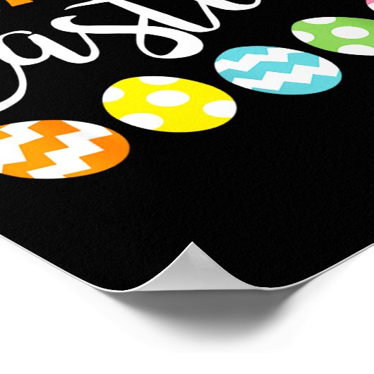 Happy easter bunny rabbit face funny easter dayHap ポスター (角)