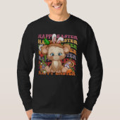 Happy Easter Bunny Rainbow Monkey  Easter Egg Hunt Tシャツ (正面)