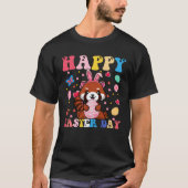 Happy Easter Bunny Red Panda  Easter Day Groovy Tシャツ (正面)