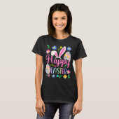 Happy easter bunny spring easter egg easter shirts tシャツ (正面フル)