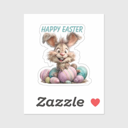 Happy Easter Bunny Sticker シール (シート)