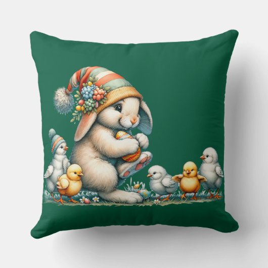 HAPPY EASTER BUNNY Tシャツ クッション (裏面)