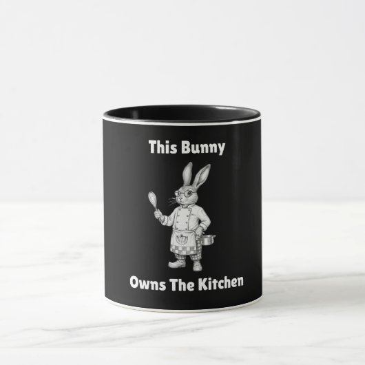 Happy Easter Bunny This Bunny Owns The Kitchen マグカップ (中央)