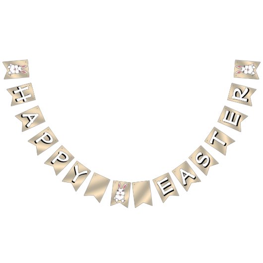 Happy Easter Bunting Banner Easter Bunny Decoratio バンティングフラッグ (全)