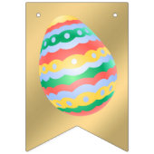 Happy Easter Bunting Banner Easter Bunny Decoratio バンティングフラッグ (第1の旗)