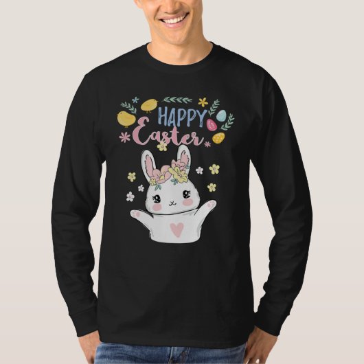 Happy Easter Busy Easter Bunny Tシャツ (正面)