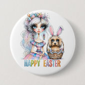 Happy Easter Button 缶バッジ (正面)