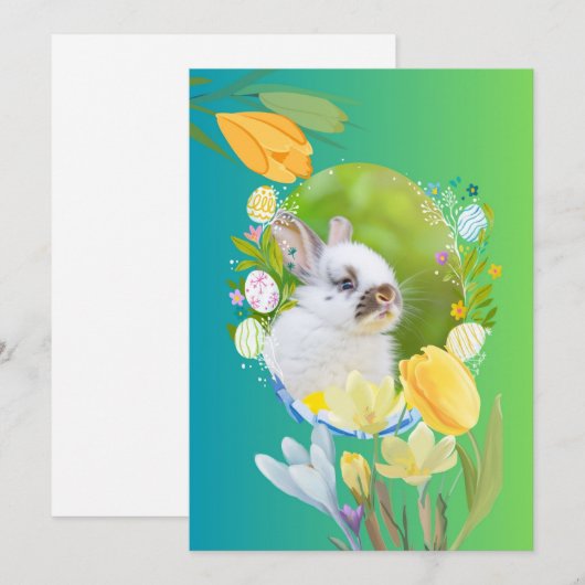 Happy Easter card シーズンカード (正面/裏面)