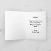 Happy Easter Card - Bunny with Yellow Flowers カード (内部)