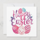 Happy Easter CarD Colorful personalized card シーズンカード (正面)