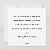 Happy Easter CarD Colorful personalized card シーズンカード (裏面)