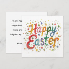 Happy Easter CarD Colorful personalized card シーズンカード