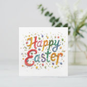 Happy Easter CarD Colorful personalized card シーズンカード (スタンド正面)