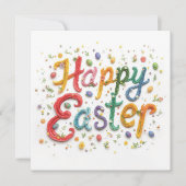 Happy Easter CarD Colorful personalized card シーズンカード (正面)