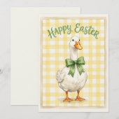 Happy Easter Card With White Duck シーズンカード (正面/裏面)