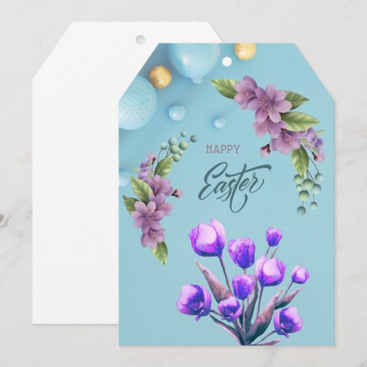 Happy Easter cardto attach to your flowers サンキューカード (正面/裏面)