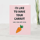 Happy Easter Carrot Card カード (正面)