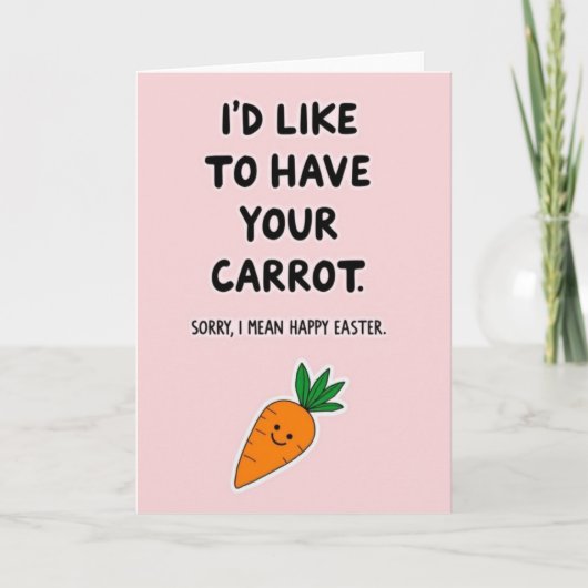 Happy Easter Carrot Card カード (正面)