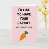 Happy Easter Carrot Card カード (黄色い花)