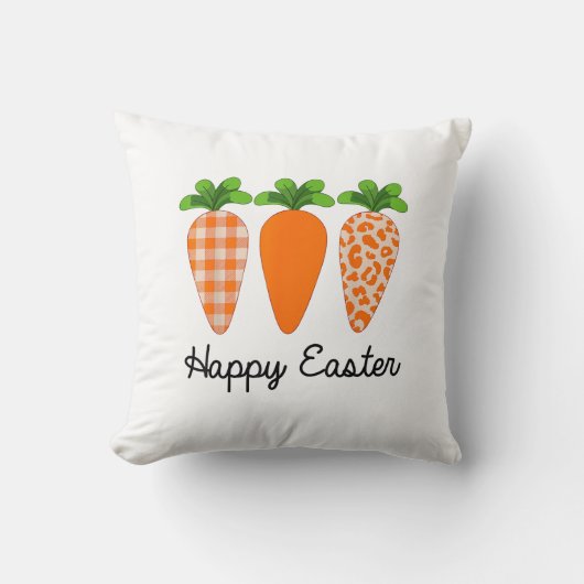 Happy Easter Carrot Cute Easter T-Shirt クッション (正面)