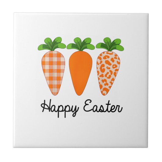 Happy Easter Carrot Cute Easter T-Shirt タイル (正面)