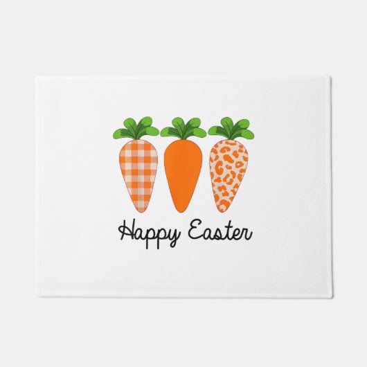 Happy Easter Carrot Cute Easter T-Shirt ドアマット (正面)