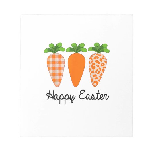 Happy Easter Carrot Cute Easter T-Shirt ノートパッド (正面)