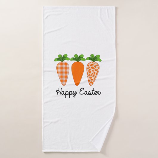 Happy Easter Carrot Cute Easter T-Shirt バスタオル (バスタオル)