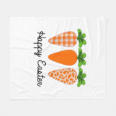 Happy Easter Carrot Cute Easter T-Shirt フリースブランケット (正面(横))