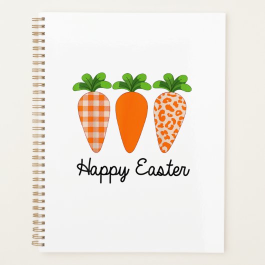 Happy Easter Carrot Cute Easter T-Shirt プランナー手帳 (正面)