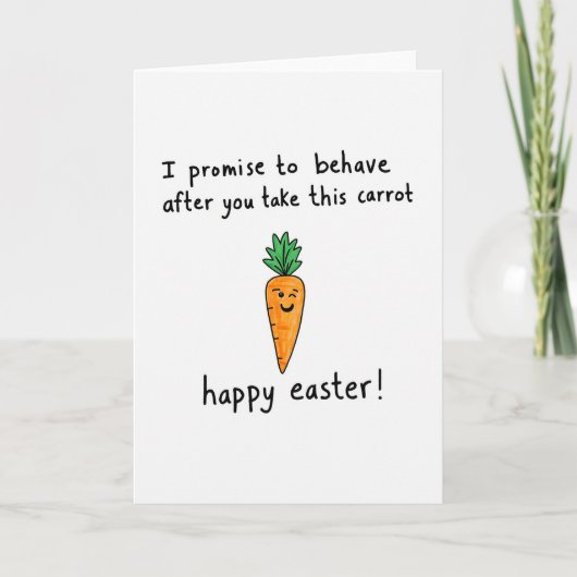 Happy Easter Carrot Friend Card カード (正面)