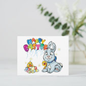 Happy Easter Cartoon シーズンポストカード (スタンド正面)