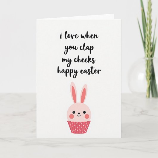 Happy Easter Cheek Clap Card カード (正面)
