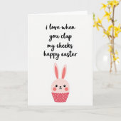 Happy Easter Cheek Clap Card カード (黄色い花)