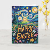 Happy Easter Church Bulk Greeting カード (黄色い花)