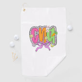 Happy Easter CNA Nurse Coquette Bow Bunny Eggs Wom ゴルフタオル (インサイチュ)